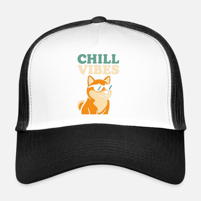 Chill Vibes Shiba Tea Trucker Cap