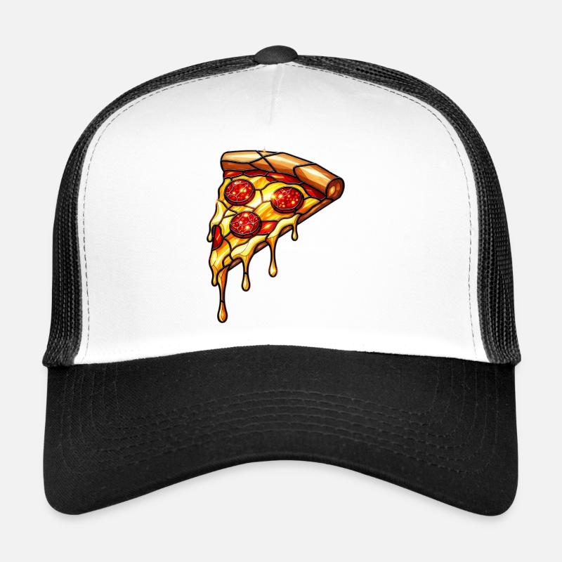 Pepperoni Pizza Dream: Shiny Cheese Miracle Trucker Cap