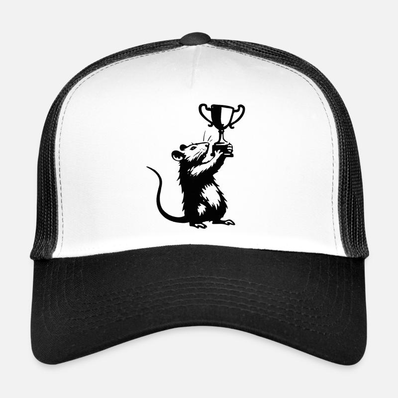 Rat with Cup Trucker Cap