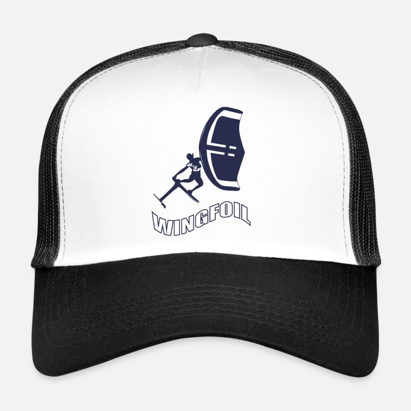 Windfoil Surfer Silhouette Trucker Cap