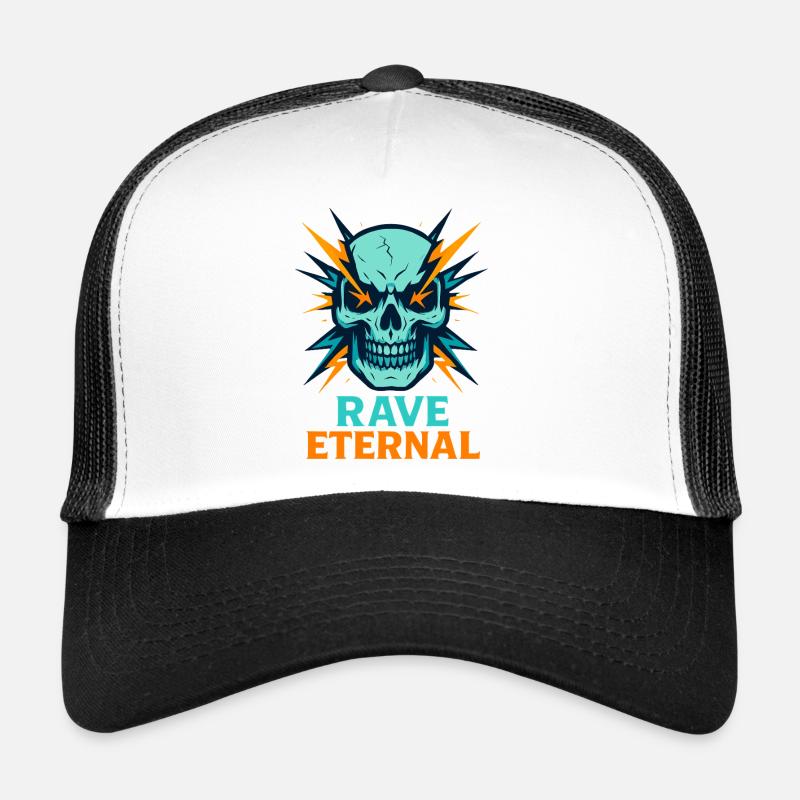 Rave Eternal – Schädel-Energie Trucker Cap
