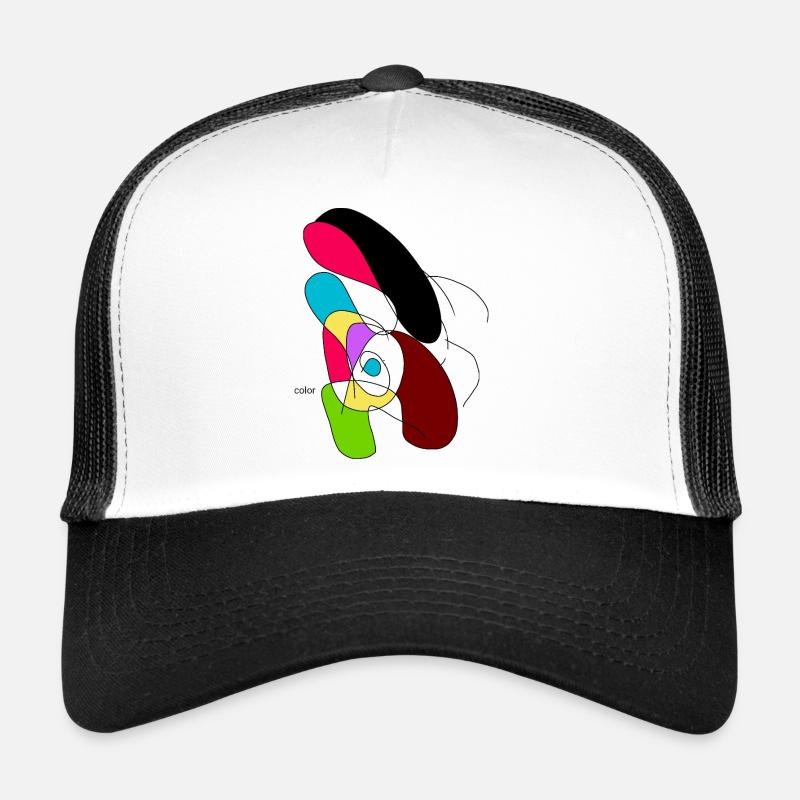 Colorful Abstract Parrot - Trucker Cap - white/black