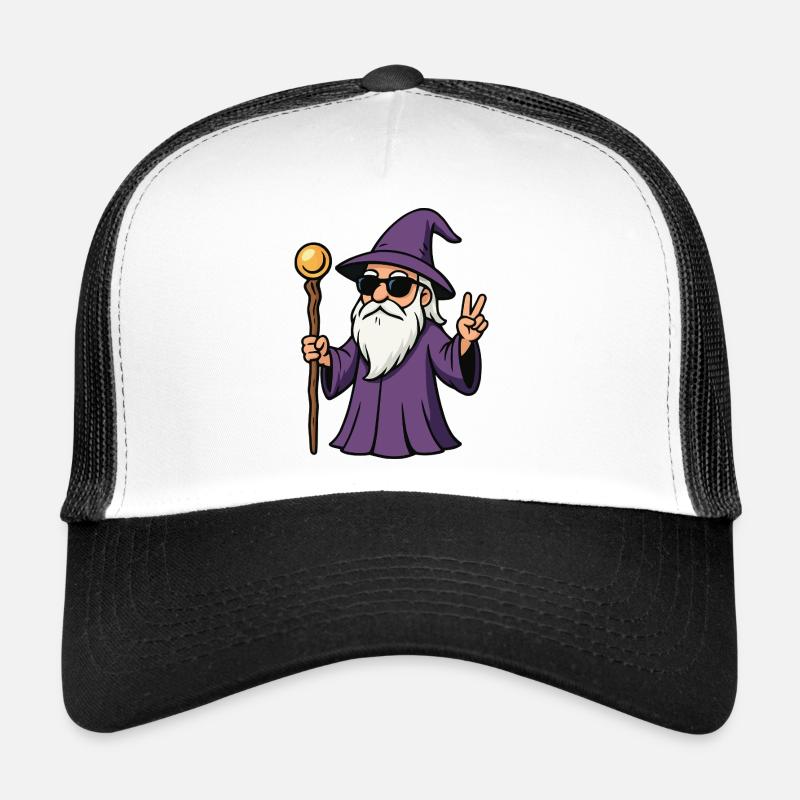 Violetter Zauberer Peacezeichen Trucker Cap