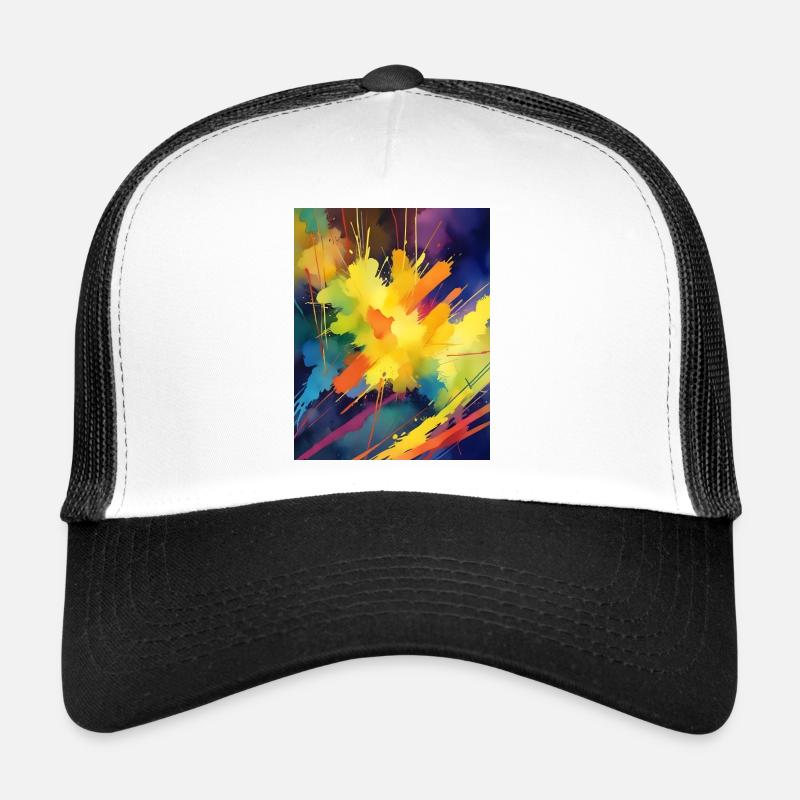 Explosion de couleurs Résumé Casquette trucker 