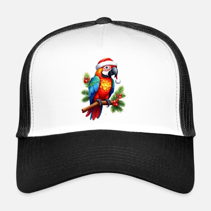 Perroquet coloré pour Noël Casquette trucker 