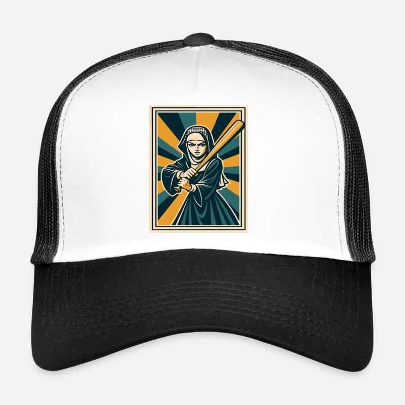 Nonne avec une batte de baseball Casquette trucker 