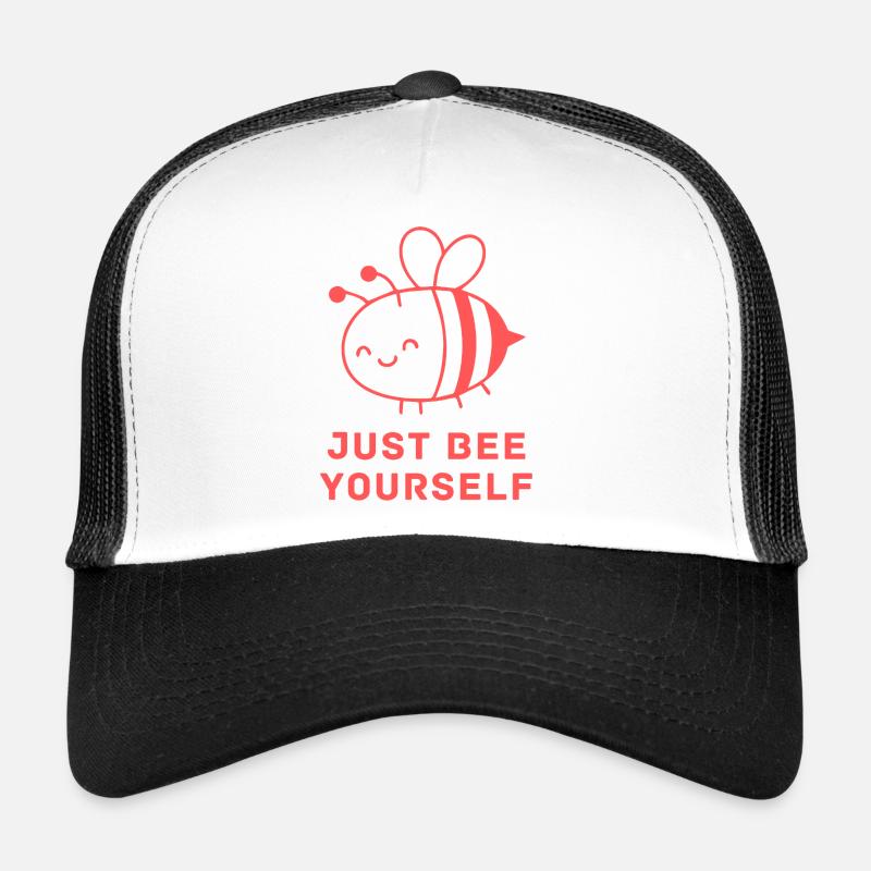 Logo de Bee Yourself Cute Bee Bee - Casquette trucker  - blanc/noir