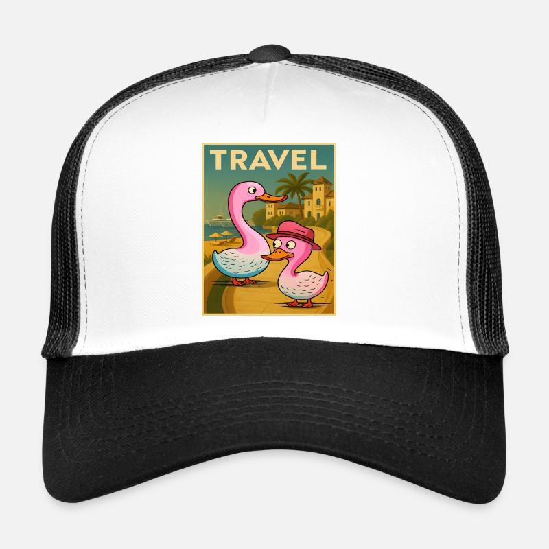 Ducks and Geese Traveling Poster Trucker Cap