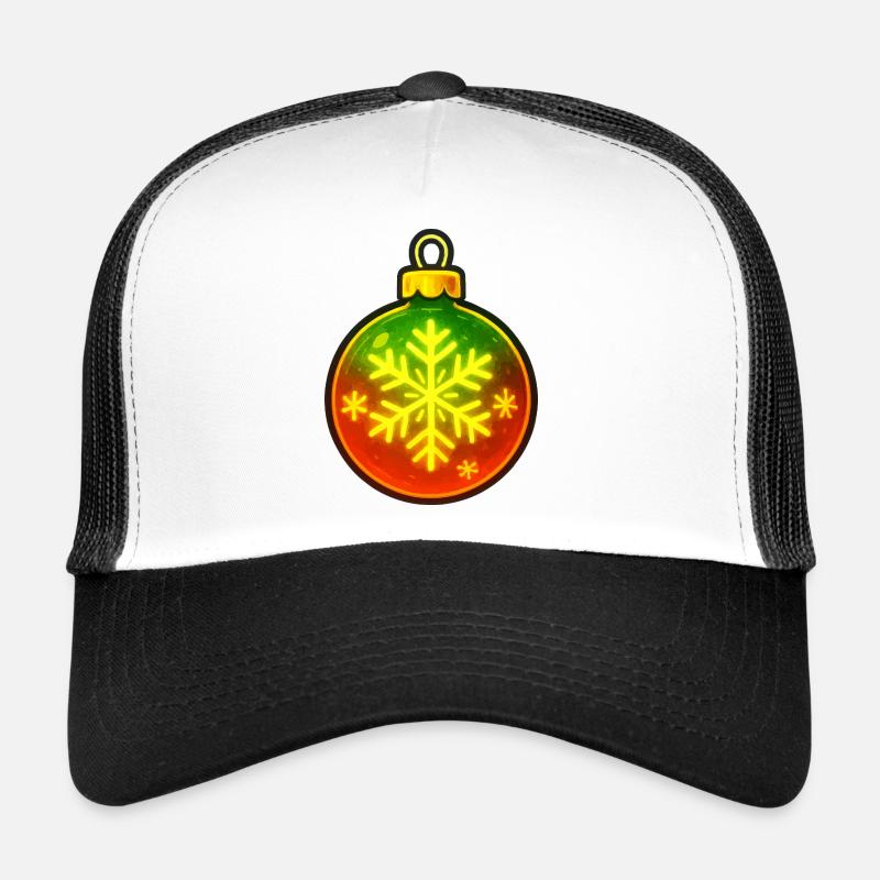 Weihnachtskugel Schneeflocke Ornament Trucker Cap