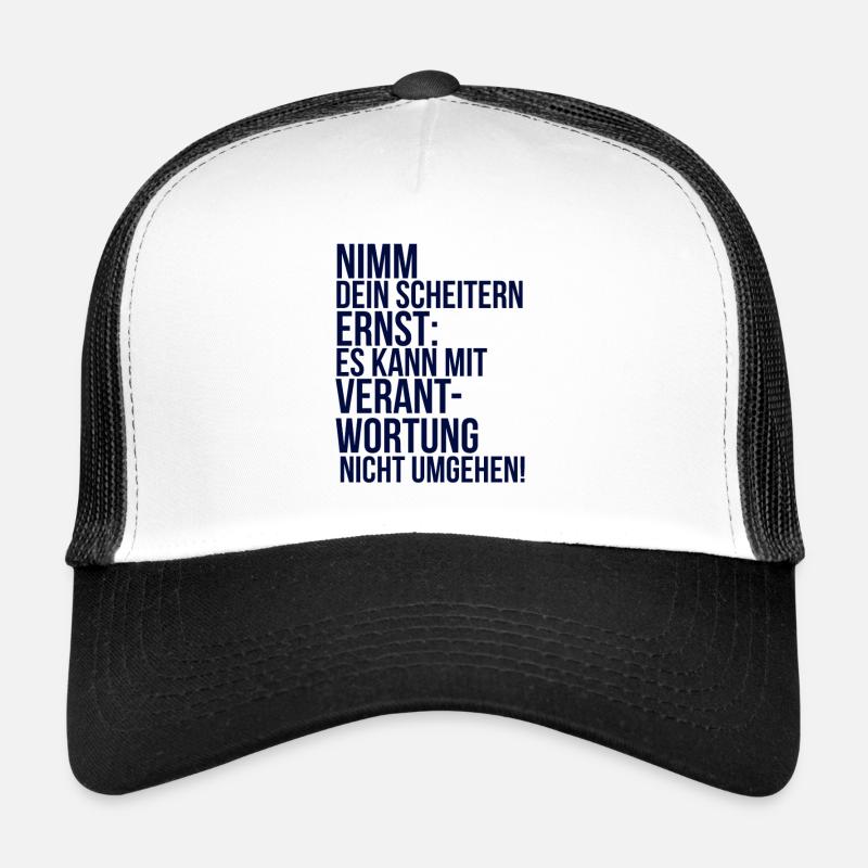 about going wild: Take your failure seriously - Trucker Cap - white/black