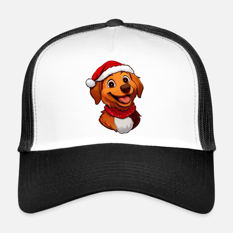 Chien Père Noël Casquette trucker 