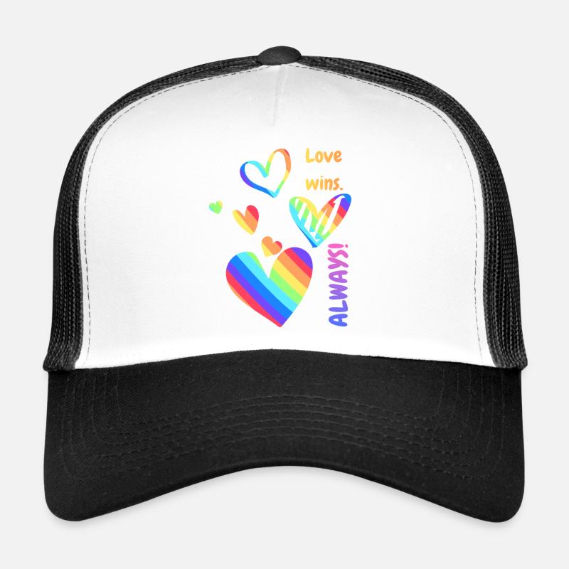 Pride / CSD / LGBTQ+ Design "love always wins" Trucker Cap
