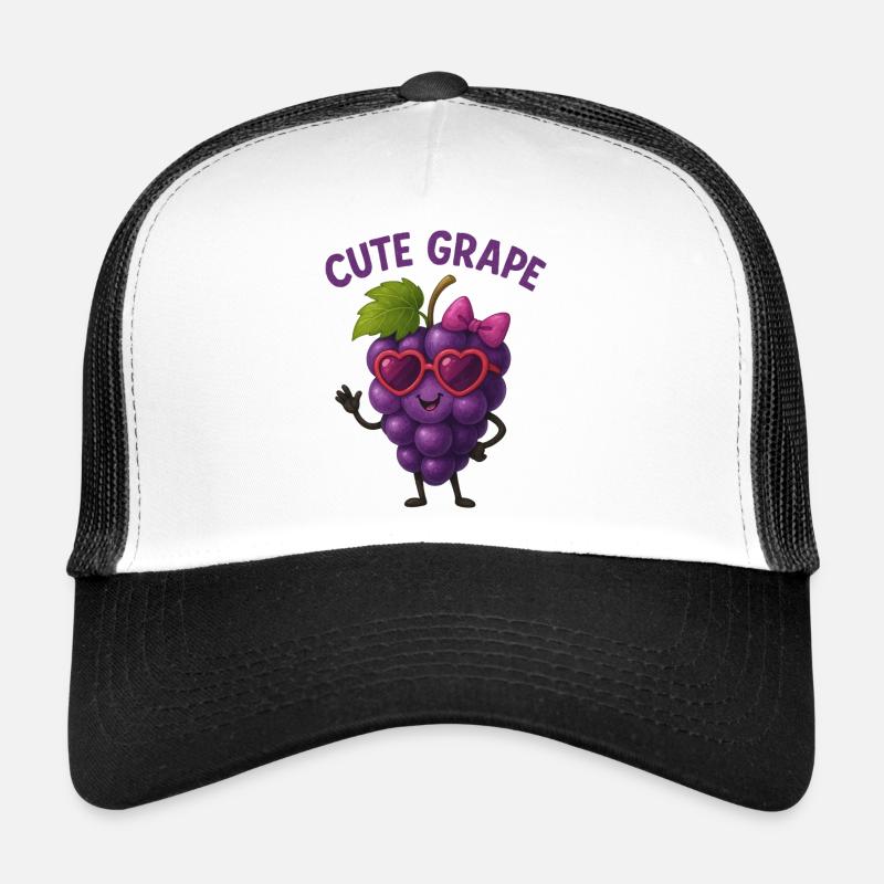 Cuddly grape with heart glasses Trucker Cap