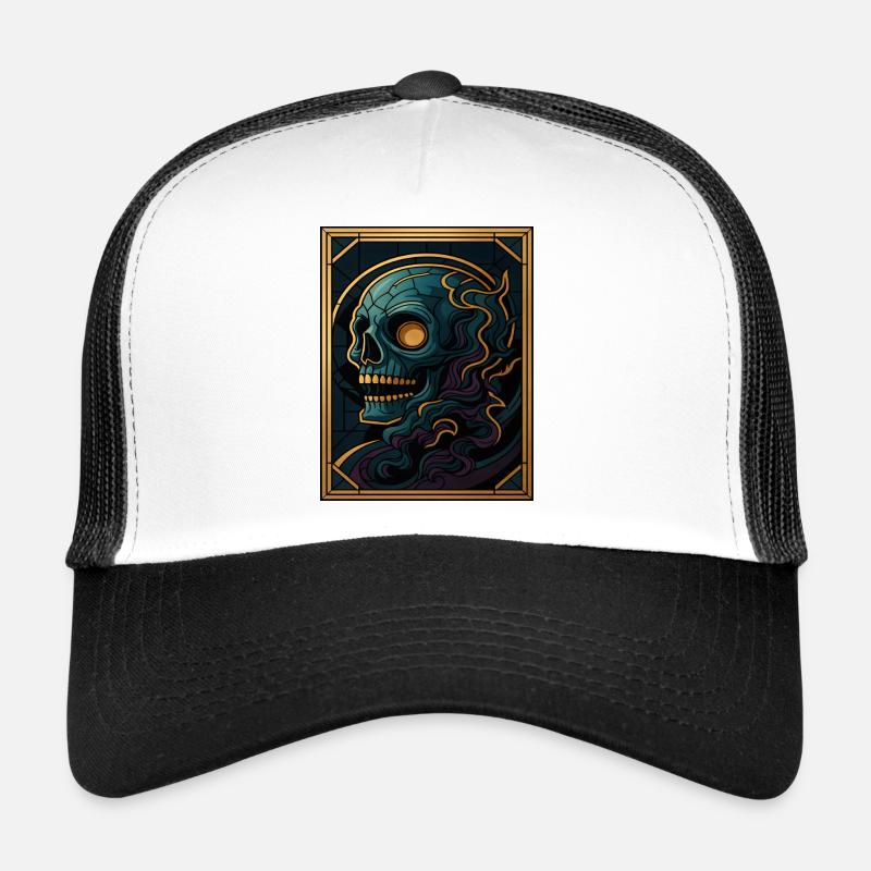 Glass Window Skull Trucker Cap