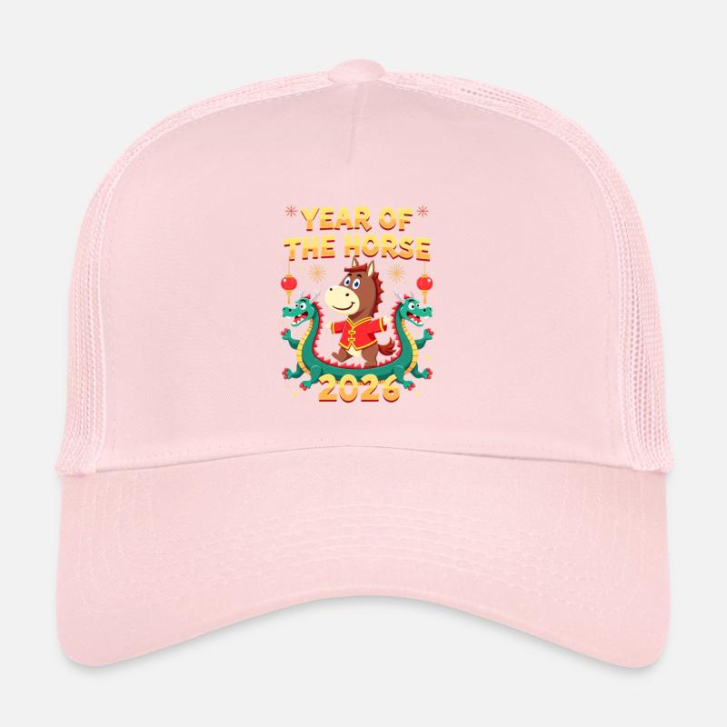 Nouvel An chinois du cheval 2026 Casquette trucker 