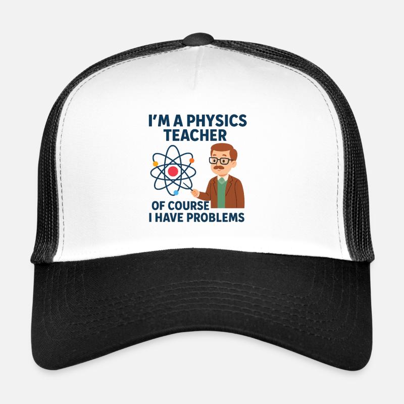Physik Witz  - Trucker Cap - Weiß/Schwarz