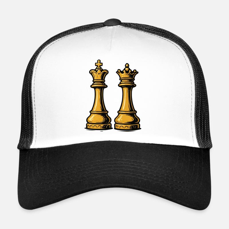 Échecs Roi Dame Casquette trucker 