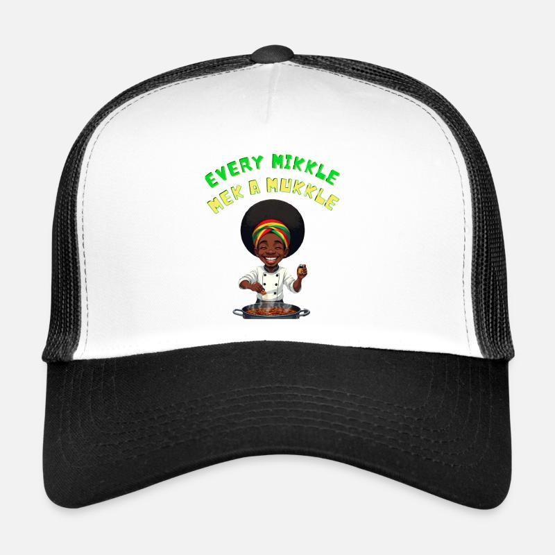 Every Mikkle Mek A Mukkle  - Trucker Cap - white/black