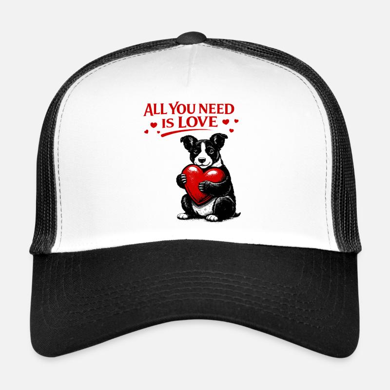 All You Need ist Liebe: Hund mit Herz Trucker Cap