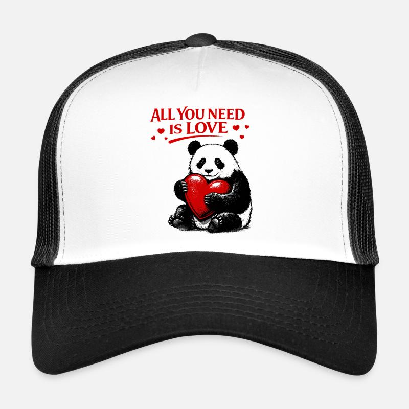 Panda Herzliebe Motiv Trucker Cap