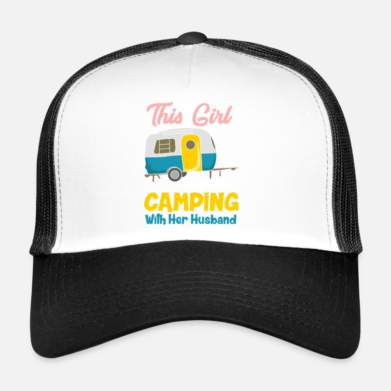 Cette fille adore camper avec son mari Designs Casquette trucker 