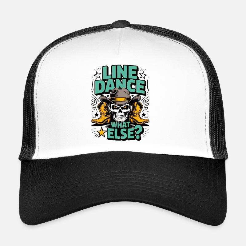Boot Western de la danse en ligne avec crâne Casquette trucker 