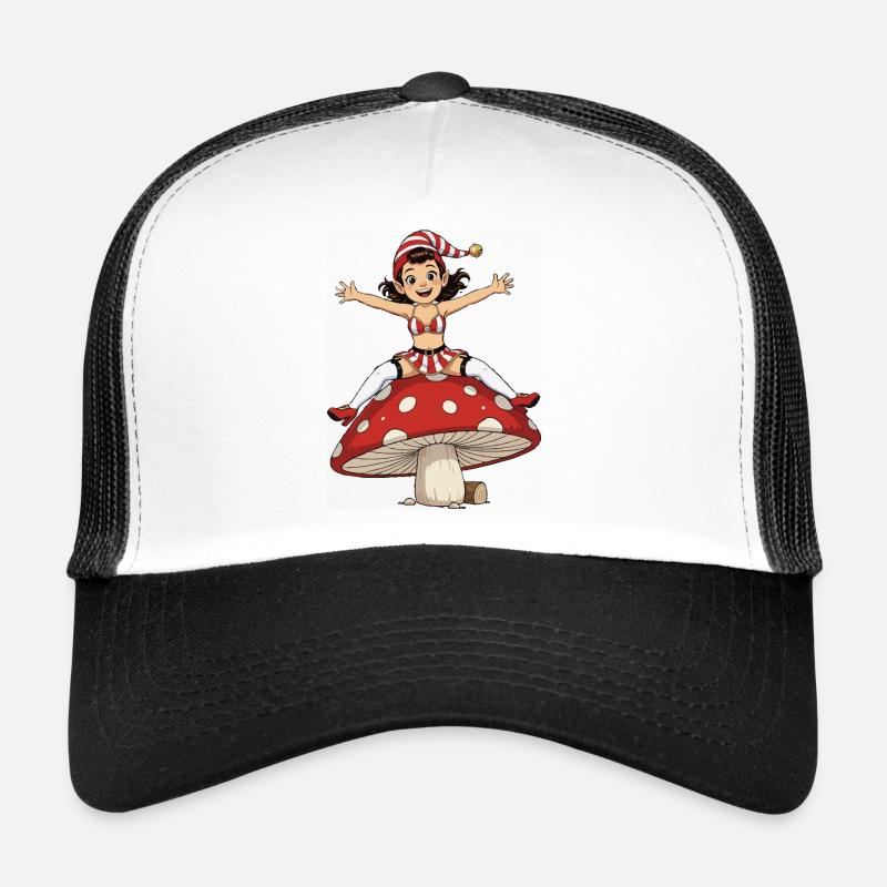 Fille lutin sous champignon Casquette trucker 