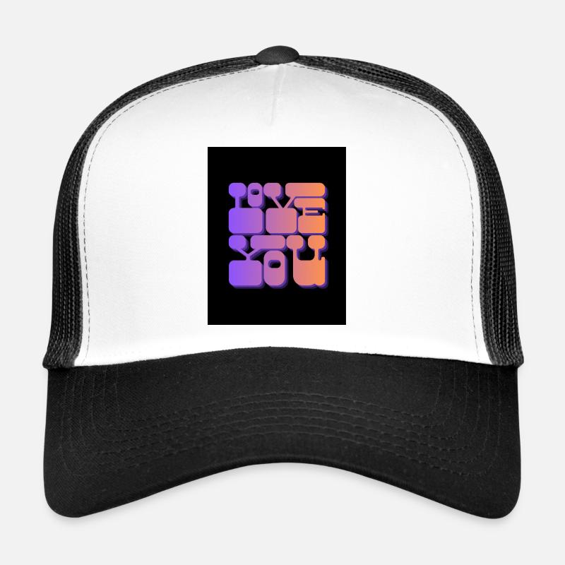 Liebe dich - Trucker Cap - Weiß/Schwarz
