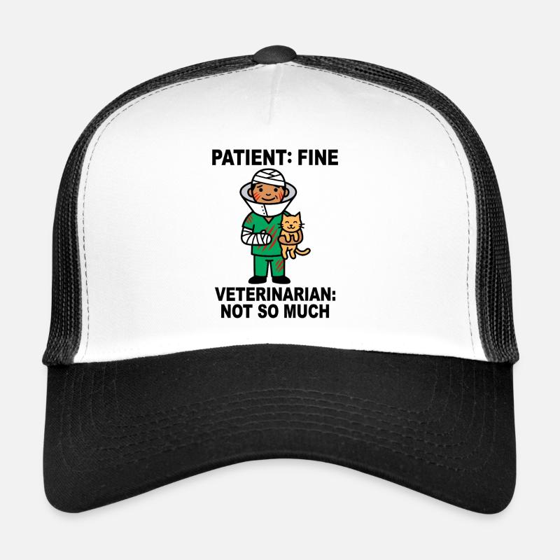 Médecin héros bandé avec chat Casquette trucker 