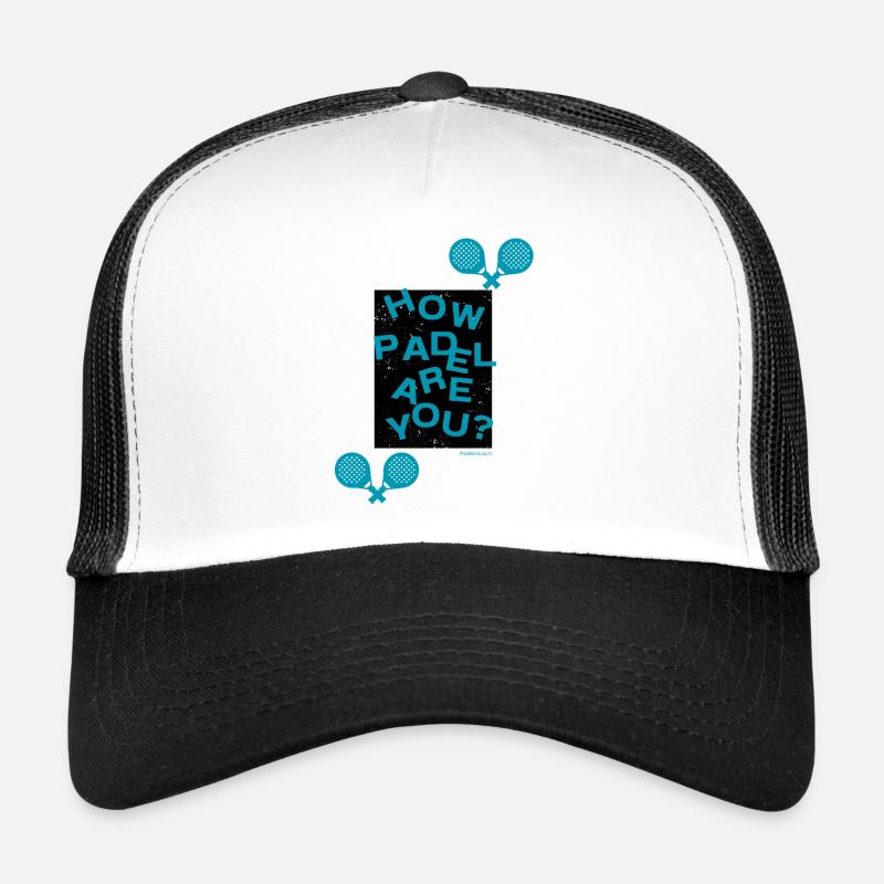 Tu es à quel point de Padel ? - Casquette trucker  - blanc/noir