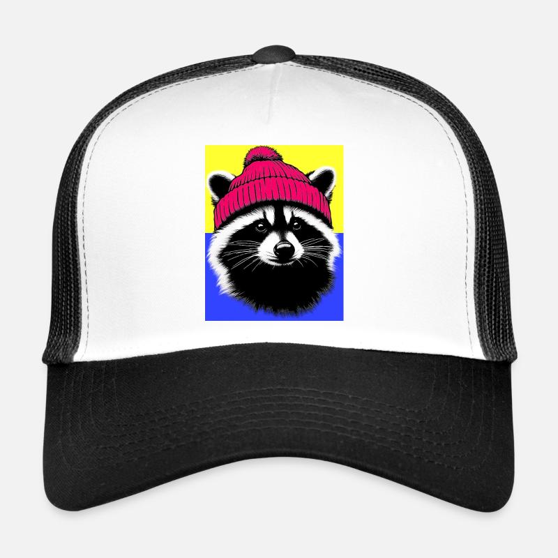 Waschbär - Trucker Cap - Weiß/Schwarz