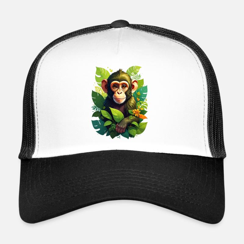 Un singe dans la jungle Casquette trucker 