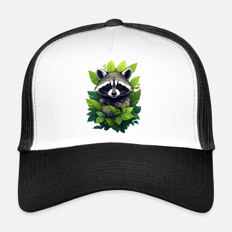 Raccoon in the forest Trucker Cap