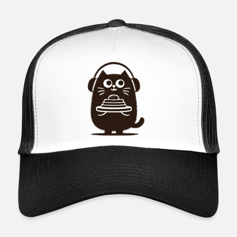 CatDJ with pancakes Trucker Cap