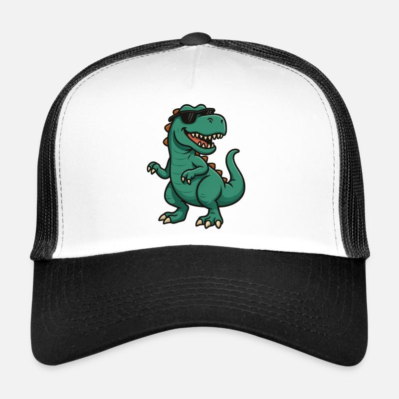 Dino avec des lunettes de soleil dessin animé Casquette trucker 