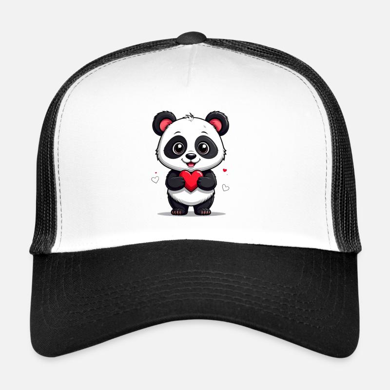 Panda avec le cœur Casquette trucker 