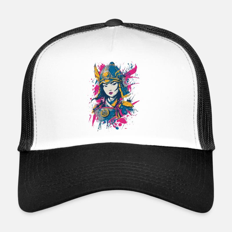 Samurai Warrior - Trucker Cap - white/black