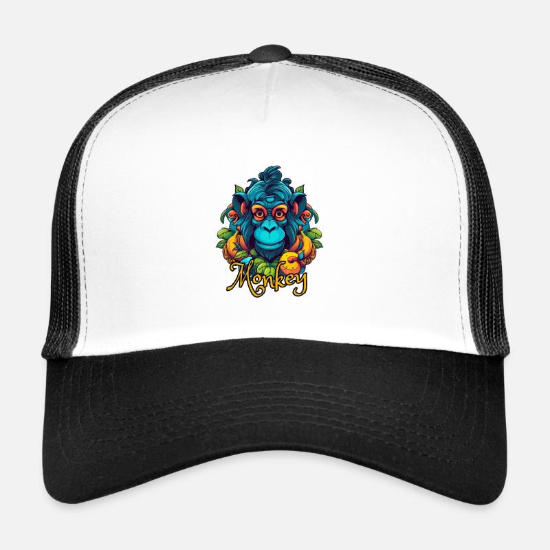 Neon-Tropenaffe Kopf Trucker Cap
