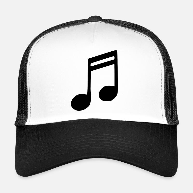 Note de musique Noire Casquette trucker 