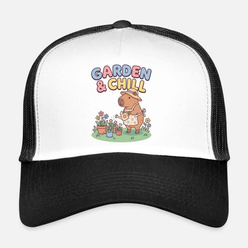 Garden & Chill Capybara Illustration Casquette trucker 