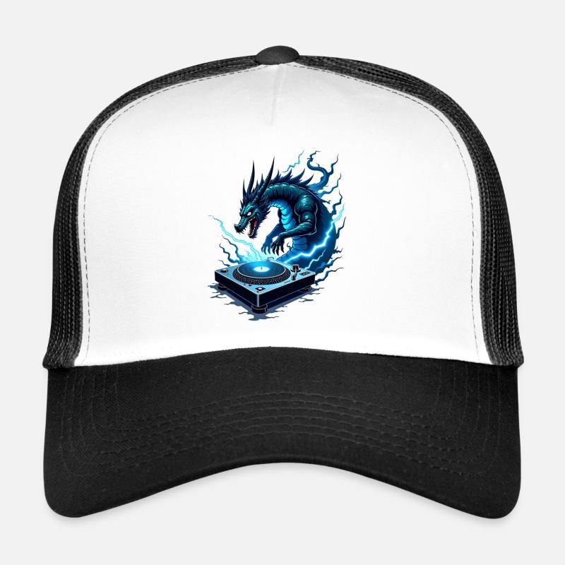 Blaues Drachen-DJ Kraft Trucker Cap