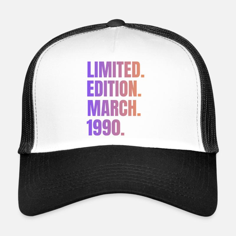 Limited Edition March 1990 - Trucker Cap - white/black