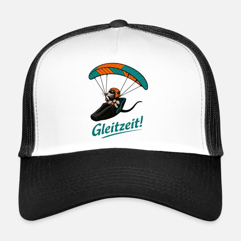 Gleizeit Paragliding Mascot - Trucker Cap - Weiß/Schwarz