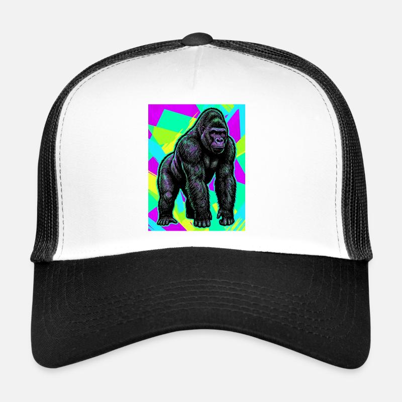 gorilla - Trucker Cap - white/black