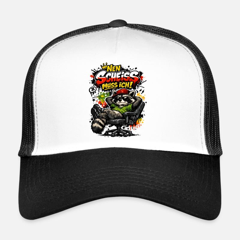 Nen Scheiss muss ich Lustiger Waschbär Spruch  Trucker Cap