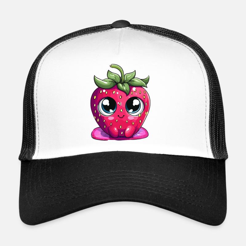 Kawaii Erdbeer Gesichterfratz Trucker Cap