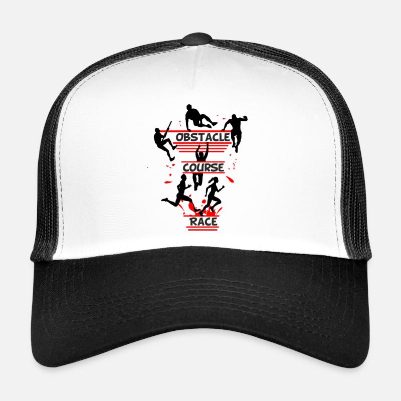 Hindernisparcours-Rennen – Full Action Silhouette Trucker Cap