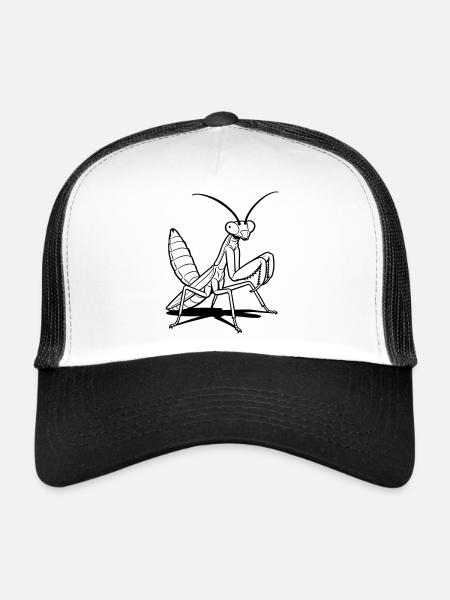 Gottesanbeterin - Trucker Cap - Weiß/Schwarz - Vorne