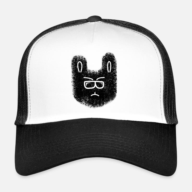 Lapin nerd avec des lunettes Casquette trucker 