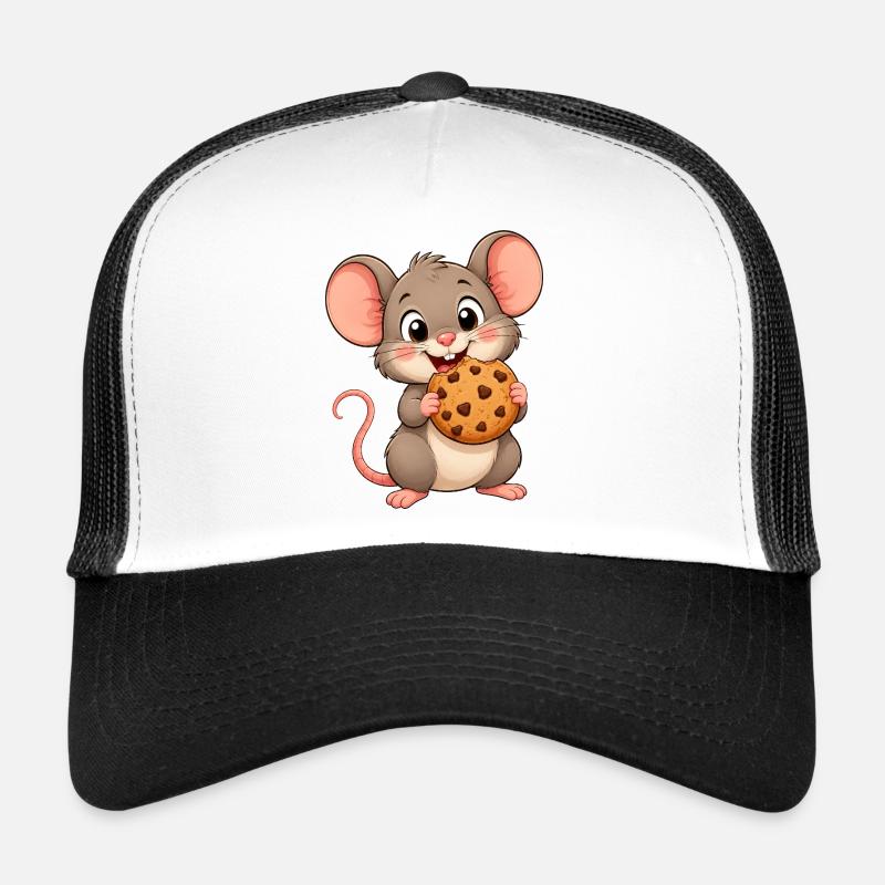 Drôles de petits biscuits mignons en forme de souris en forme de bonbons à grignoter Casquette trucker 